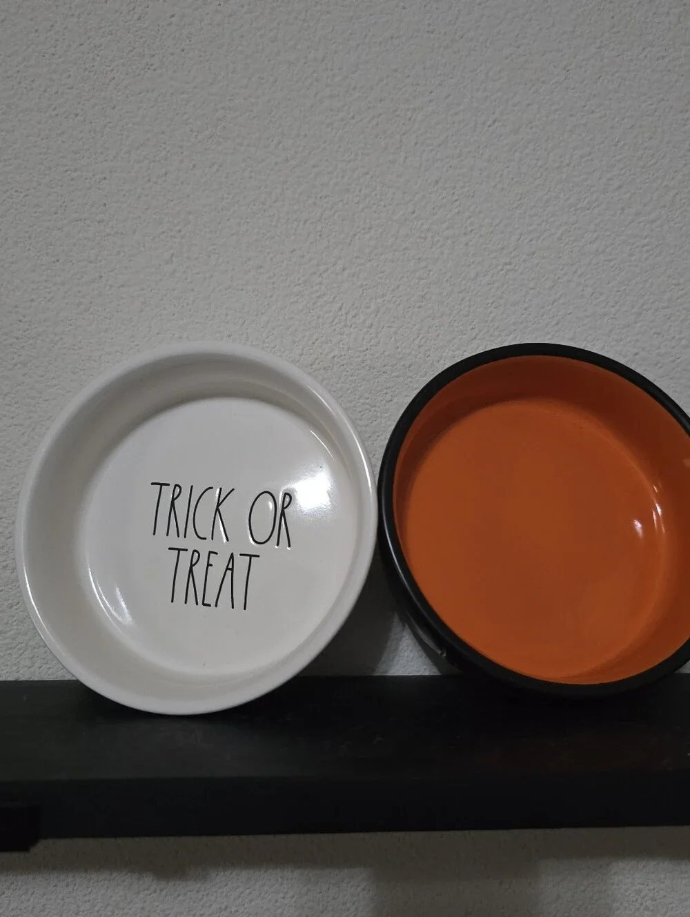 Rae Dunn Pet Bowls Rae Dunn Halloween Pet Cat Dog Bowl Trick Or Treat Wicked Cut